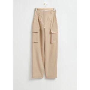 & Other Stories x Savoir High Waist Tapered Trousers Sz 0